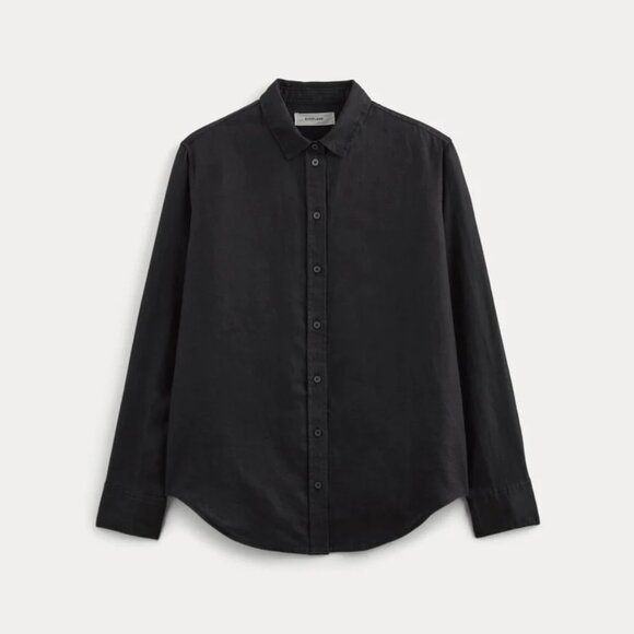 Everlane Must-Have Linen Shirt in Black, size 6 - Picture 8 of 8